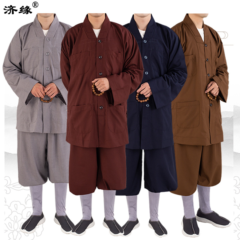 Принадлежности Jiyuan, куртка монаха, мастерская, мерсеризованный хлопок, куртка на все сезоны, длинная и короткая куртка, брюки