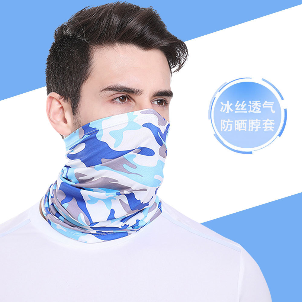 Cross-border summer outdoor riding mask milk silk sunscreen scarf multifunctional magic scarf neck protective collar