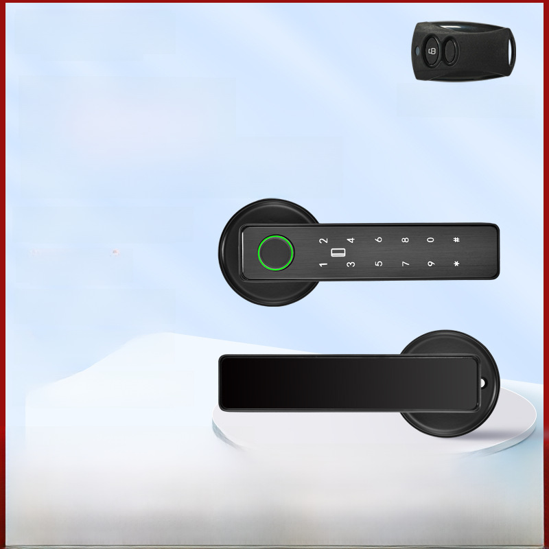 Bedroom Door Double row graffiti smart lock household indoor wooden door fingerprint lock office electronic password door lock