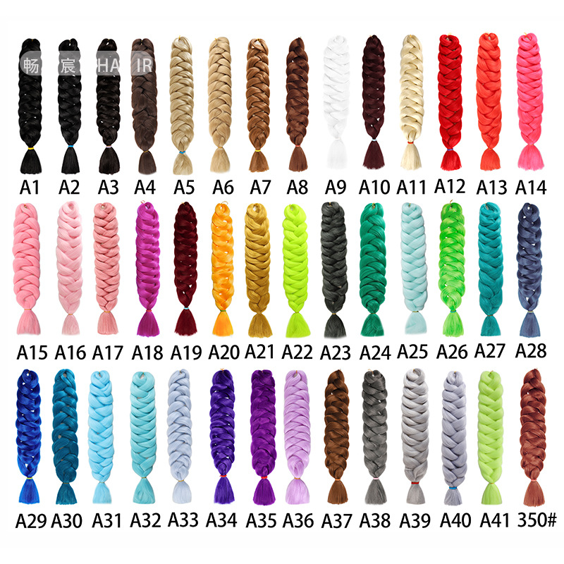 Xp Packaging 165g 82inch Large Braids African Wigs European and American Export Wig Wholesale Dreadlocks Hair Extensions