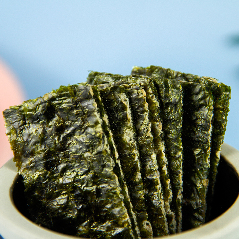 Mengqi Bear Sesame Sandwich Seaweed Slices Canned Seaweed Sandwich Crispy 40g Baby Food Complementary Children's Snacks Wholesale