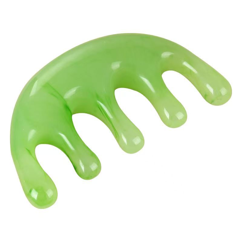 Multifunctional new sandalwood massage comb Meridian comb Big tooth comb Head massage sandalwood comb Green sandalwood comb