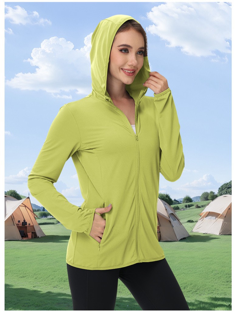 Summer Women's Sunscreen Clothing plus size Women's Thin Coat UV Protection Outdoor Long Sleeve Cross-border Explosions Export