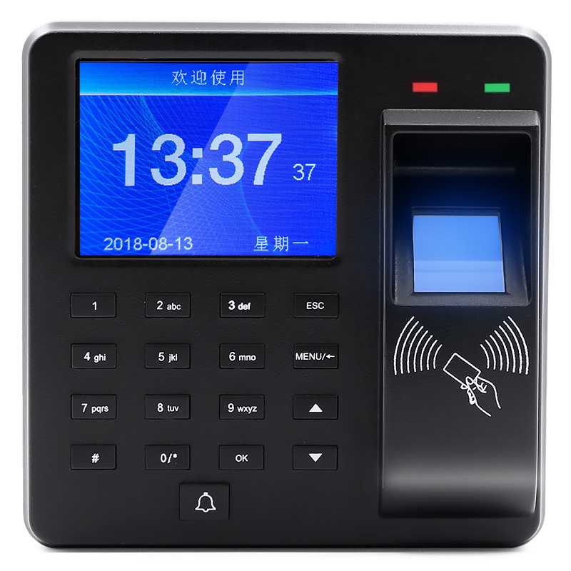 Youku M10 Access Control Machine Credit Card Password Fingerprint Identification Door Opening Attendance Machine Office Area Access Control Attendance All-in-One Machine