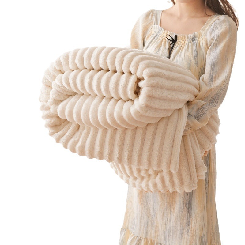 Rabbit Plush Blanket Flannel Blanket Gift Blanket Office Nap Blanket Summer Air-conditioning Blanket Sofa Cover Blanket Wholesale