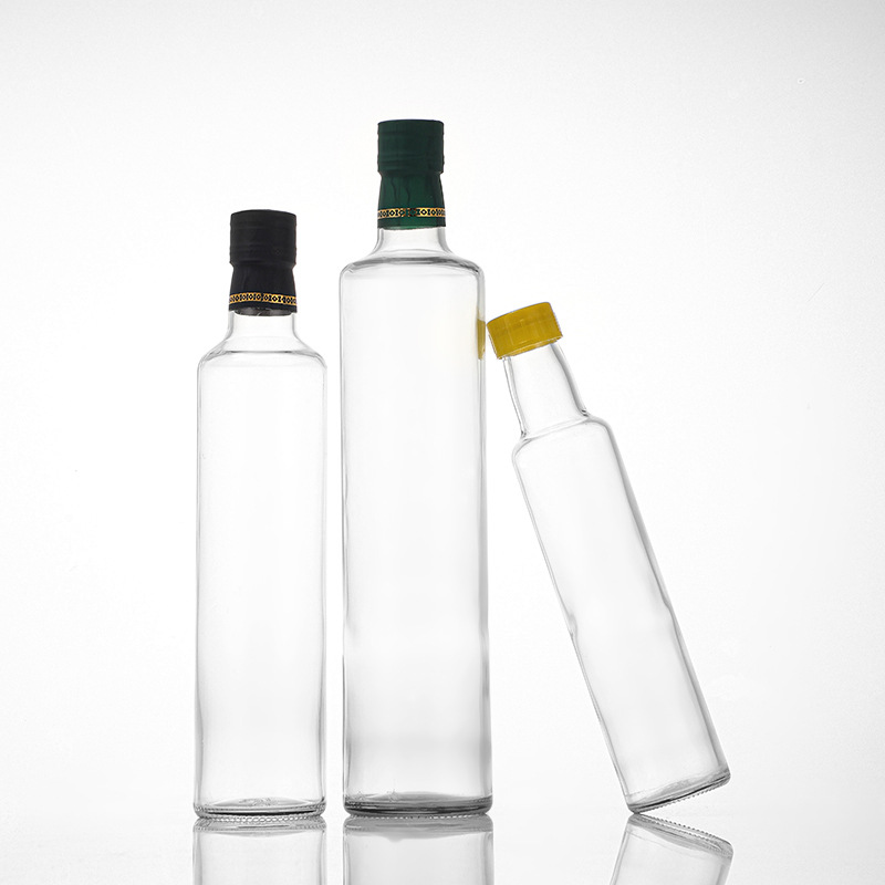 Square Transparent Olive Oil Bottle, Round Sealed Camellia Oil Bottle, Kitchen Walnut Oil Glass Bottle, Sesame Oil Bottle, Sesame Oil Bottle