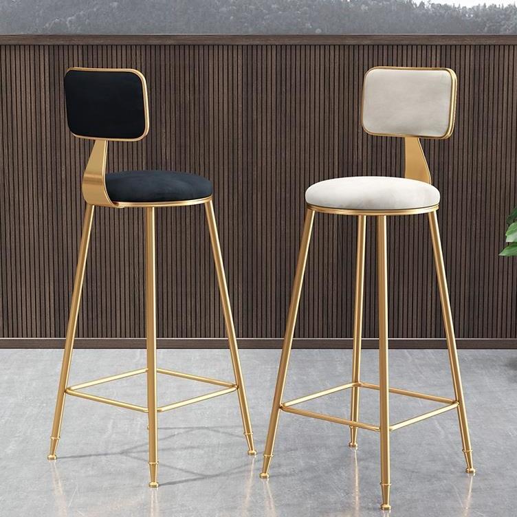 Высокий барный стул, минималистичный легкий роскошный барный стул, круглый барный стул с спинкой для домашнего использования