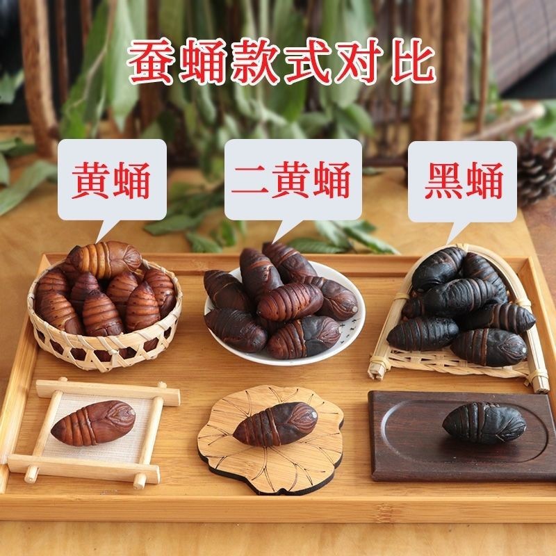 Northeast Specialty Live Silkworm Pupae, Large Yellow Silkworm Pupae, First-Grade Fresh Silkworm Pupae from Shandong Edible Ruiqi