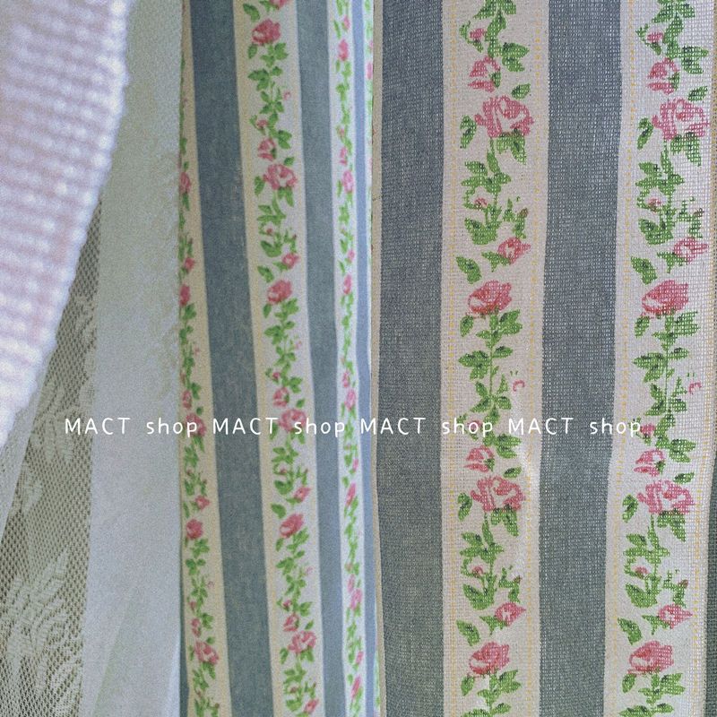 Handmade Curtains, Door Curtains, Lace Sheer Curtains, Double-Layered, Mori Girl Style, American Country Style, French Floral, Vintage, Cross-Border Trade