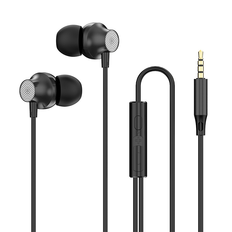 Metal Headphones In-Ear Wired 3.5mm Round Mouth Type-C Flat Mouth Mobile Phone Wire-Controlled Subwoofer Earplugs Wholesale