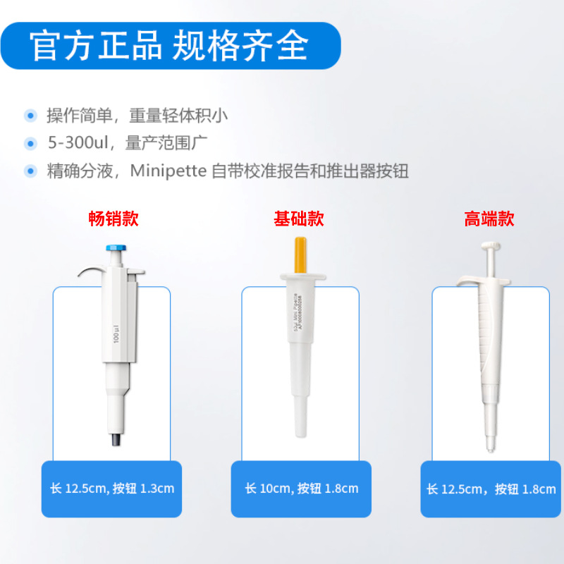 Quantitative Mini Pipette Pet Hospital Kit Laboratory Micro-Pipette Gun Dispensing Cell Sample Gun