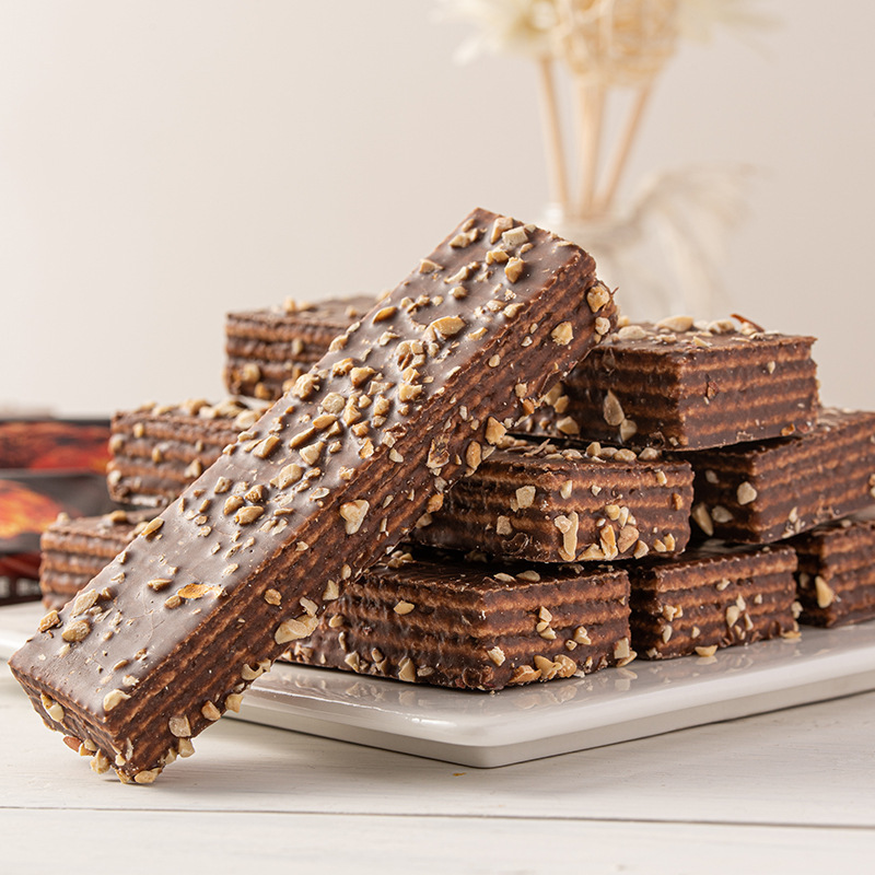 Nut Energy Wafer Biscuits Peanut Chocolate Sandwich Snacks Breakfast Whole Box Pastry Wholesale Generation