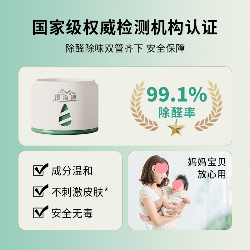 120-160 ㎡ [12+12=24 Cans + 2 Tests] Deodorizing and Formaldehyde-Removing Jelly to Quickly Remove Formaldehyde Hnzb