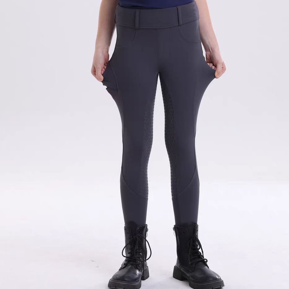 High-Waisted Slimming All-Season Quick-Drying Breeches, Wear-Resistant, Non-Slip, Breathable, Stretchy Equestrian Pants for Men, Women, and Children for Riding