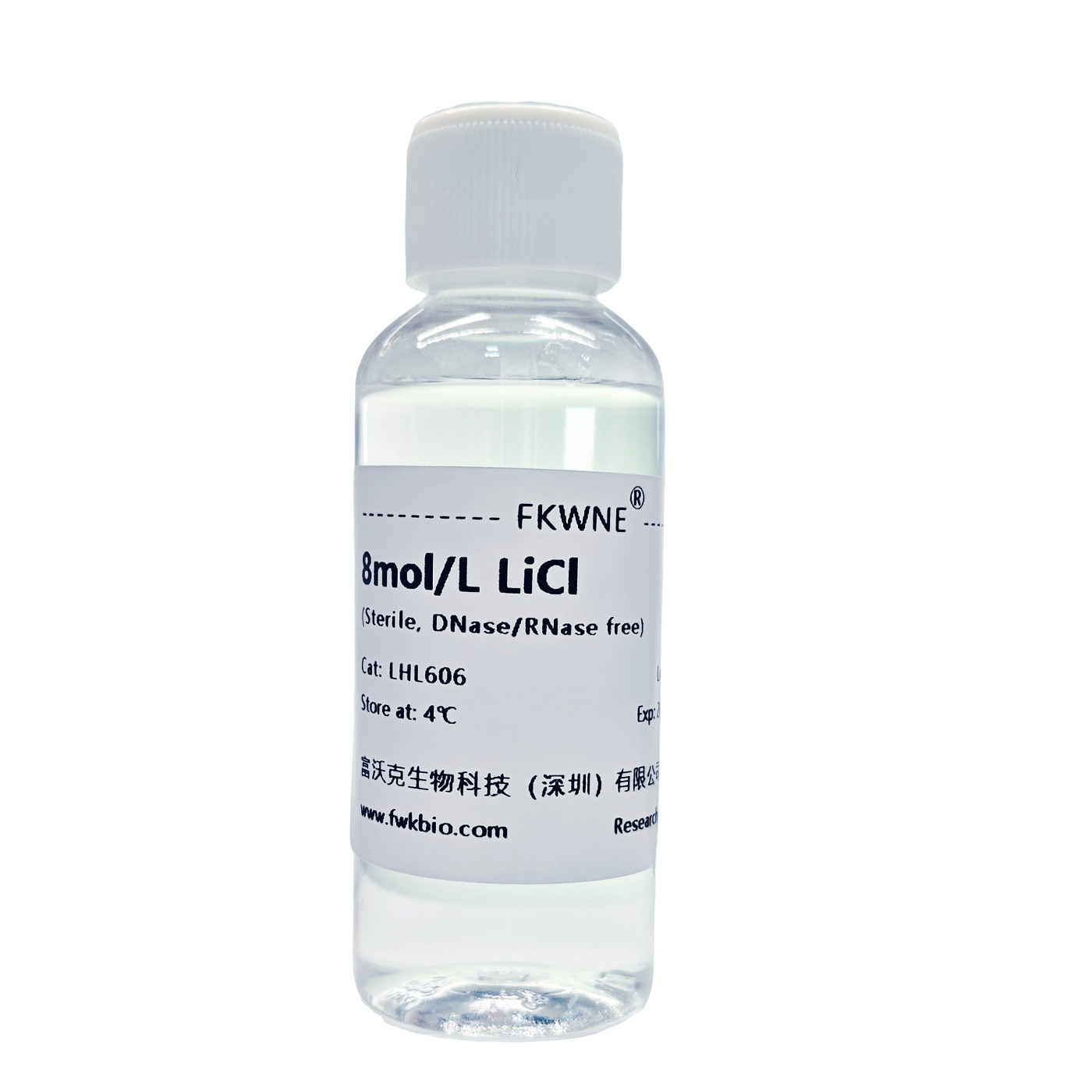 8Mol/L Licl Solution Lithium Chloride Solution Sterile for Scientific Research and Testing Precipitated Dna Fovok Bio