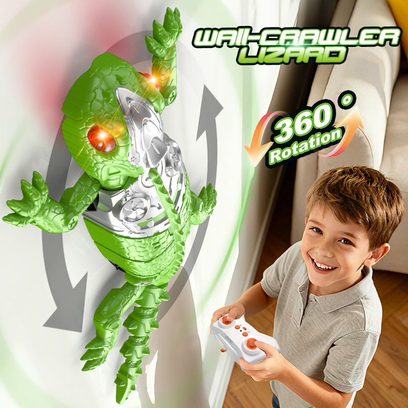 Cross-Border Amazon Luminous Lizard Wall Climbing Car Remote Control Car Children's Bionic Electric Wall Climbing Gecko Toy
