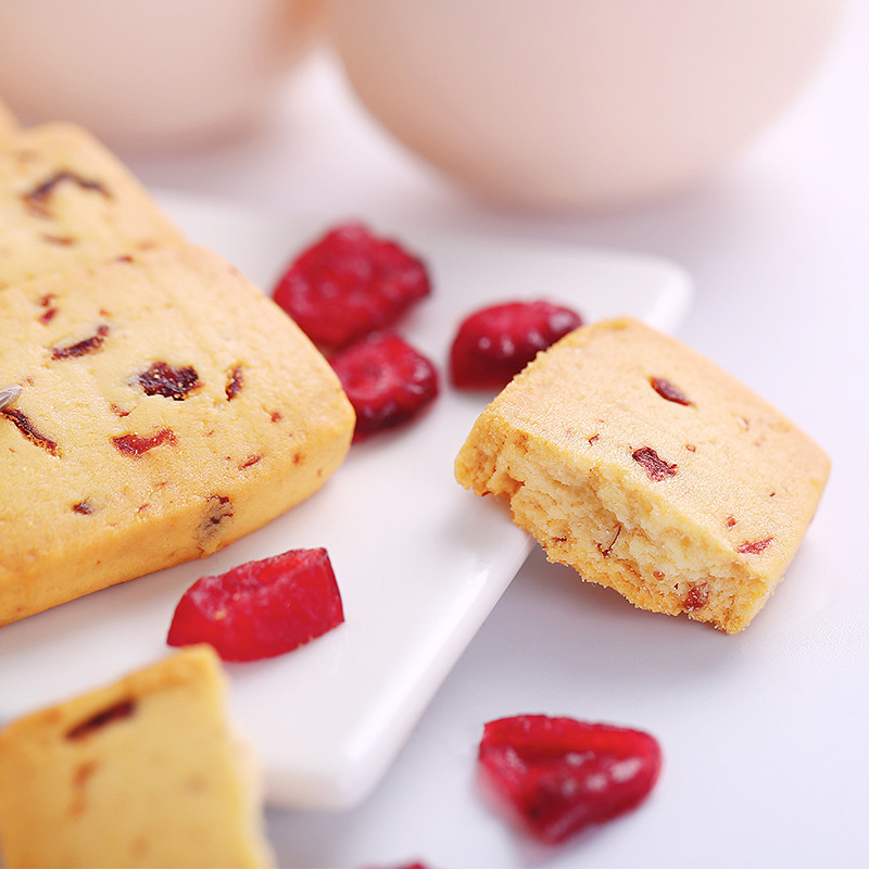 Baicaowei Cranberry Cookies 100g Original/Matcha Flavor Box Pack 40 Wholesale Snacks Small Treats Dropshipping