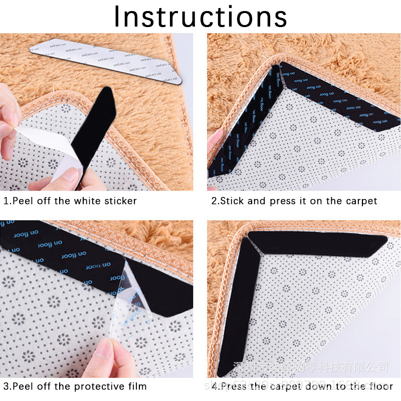 Carpet anti-slip sticker foot pad fixing sticker washable double-sided sticker without leaving glue and no trace sticker carpet cushion anti-displacement sticker