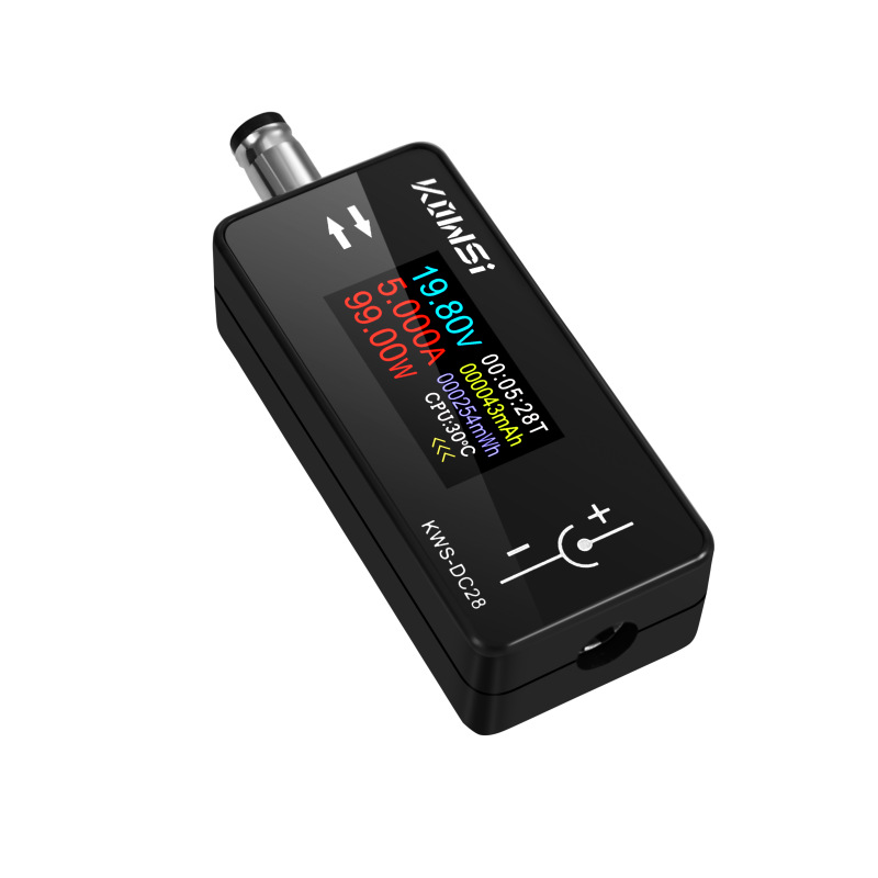 Kws-Dc28 Charging Detector Supports 12A High Current Dc5525 Interface Voltmeter Power Meter