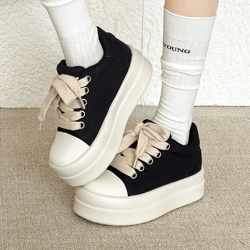 Unique 8cm Height-Increasing Sneakers for Men, Autumn Thick-Soled Versatile Casual Shoes for Men and Women, Mickey Big-Toe Shoes, Trendy