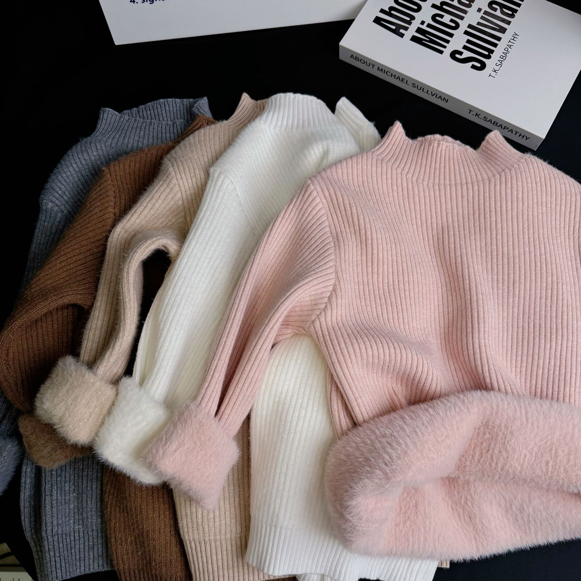 Свитер для малышей и детей с флисовой подкладкой, утолщенный, вязаный свитер из велюра для детей и младенцев, новый зимний стиль