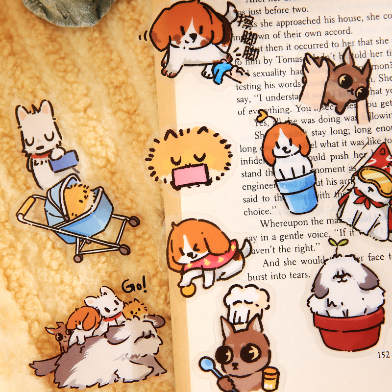 Yoyo Brin Sticker Pack Dog Emotion Station Fun Puppy Expression Pack Blessing Text Sticker Daily Decoration