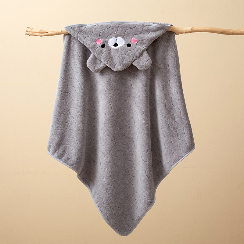 Baby Bath Towel Baby Newborn Children's Hooded Cape Bathrobe Quick-Drying Boys and Girls Absorbent Thickened Baby's Cushion