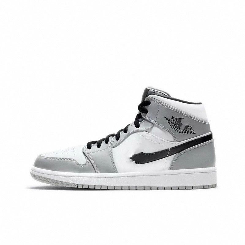 2025 New Aj1 Mid-Top Basketball Shoes Mid Black and White Panda Cross-Border Dropshipping Men's and Women's Same Style Sports Shoes Pure Original