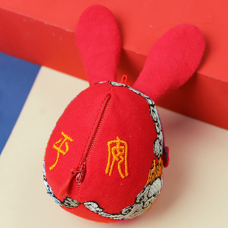 Handmade Rabbit Master National Tide Year of the Rabbit Toy Ornaments Pendant Business Intangible Heritage Gift Scenic Spot Mascot Doll Handmade