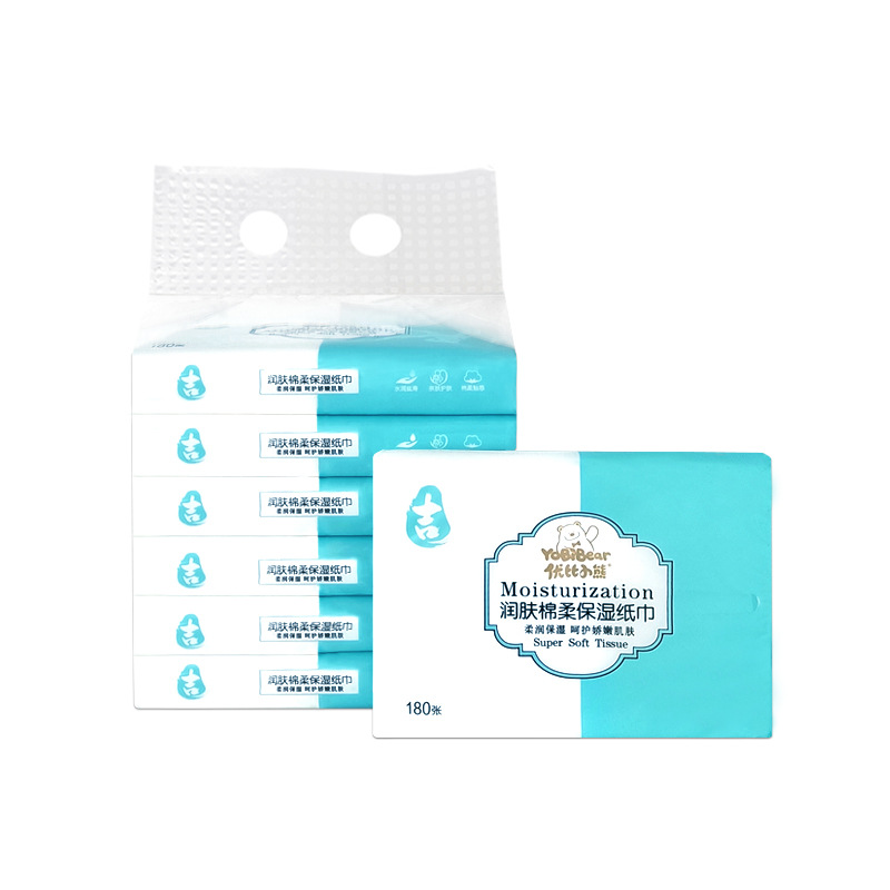 Ubiquity Little Bear 60 Sheets 1 Pack Baby Wipes, Skin-Friendly Cream Paper, Moisturizing, Baby-Friendly Premium Product