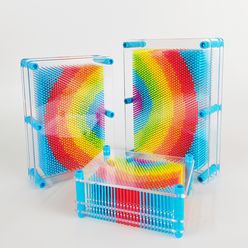 Кросс-бордовые бестселлеры полукруглые радужные креативные трехмерные изменяемые игольчатые картины трясутся с детскими креативными образовательными игрушками