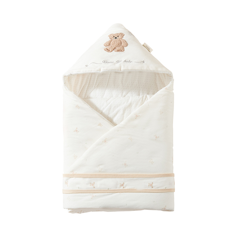 Soft Cotton Baby Blanket for Newborns, Thick Autumn and Winter Swaddle Wrap, Suitable for All Seasons
