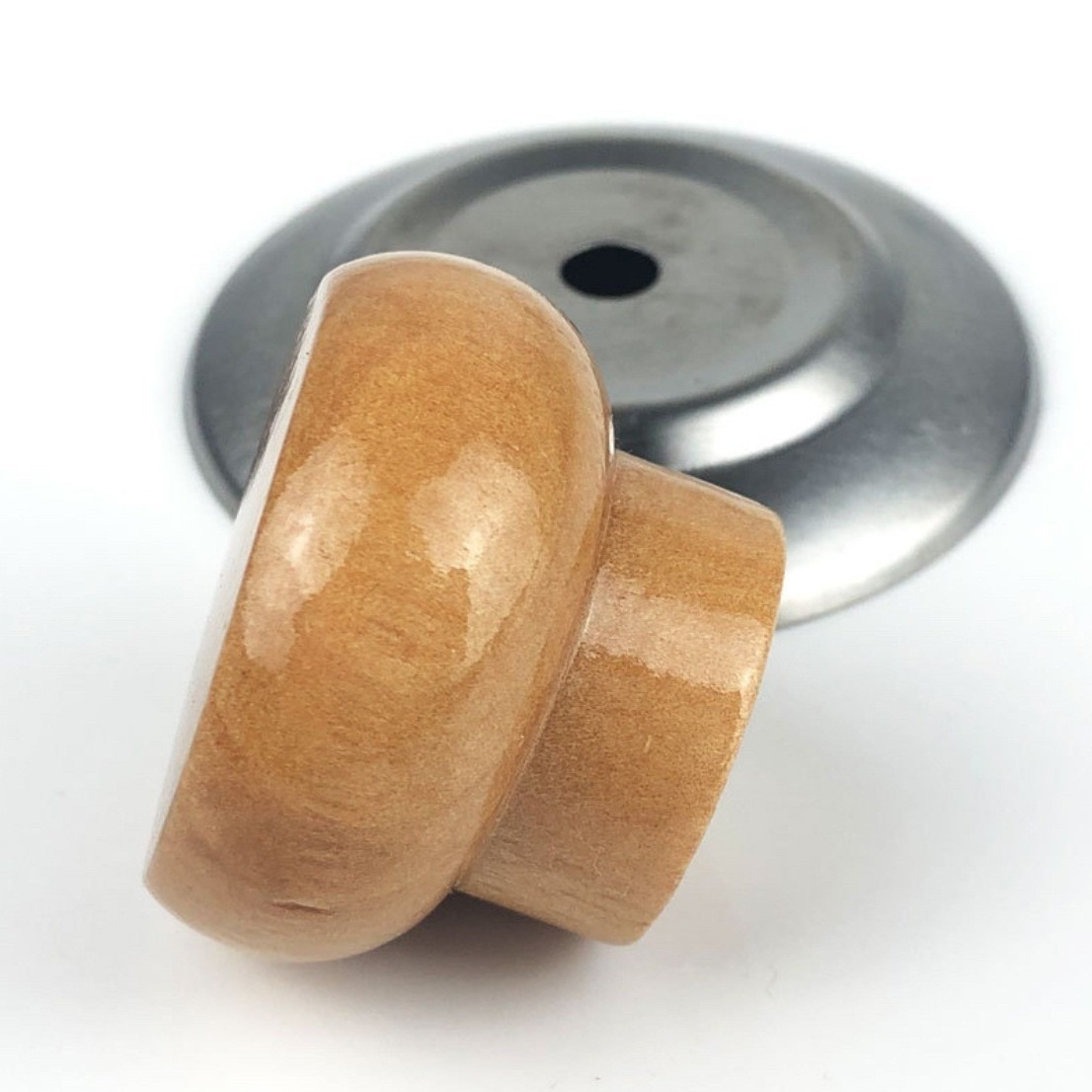 Factory Direct Sales Solid Wood Pot Lid Cap Pot Lid Handle Universal Kitchen Supplies Stainless Steel Pot Lid Button