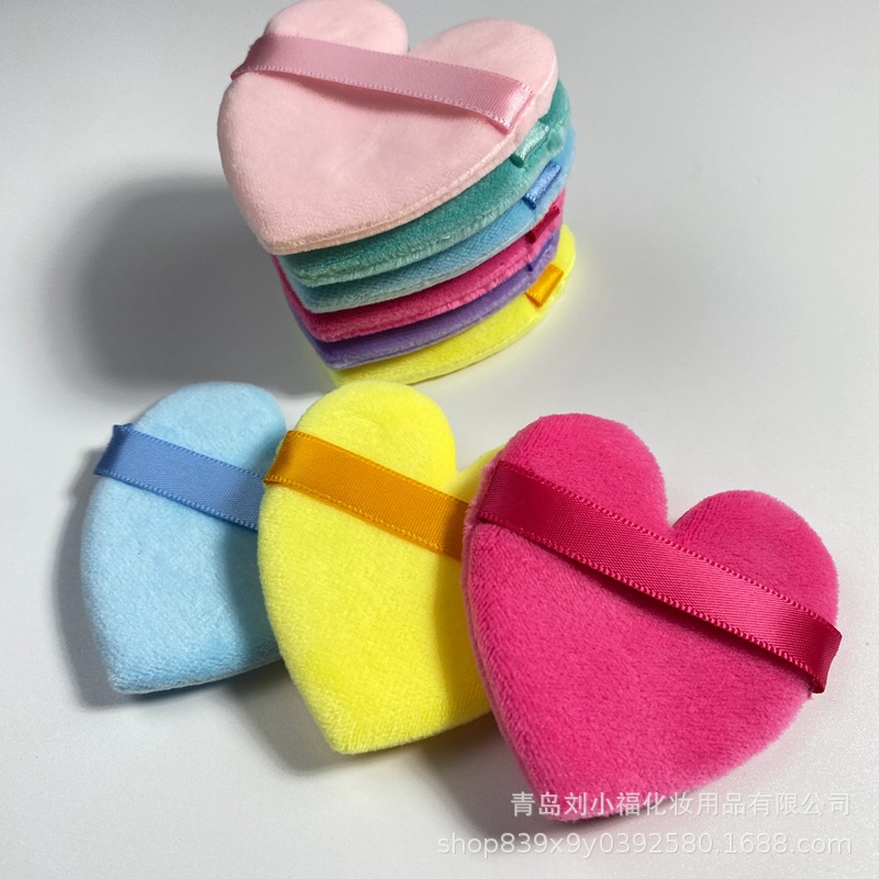 Crystal Super Soft Powder Puff Loose Powder Honey Powder Puff Powder Cake Makeup Flocking Powder Puff Short Plush Powder Puff Spot Wholesale
