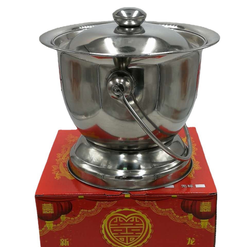 Stainless Steel Spittoon Wedding Accompanying Household Children Spittoon Toilet Bedroom Elderly Children Pregnant Women Old-fashioned Spittoon