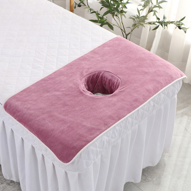 Beauty salon with hole lying towel massage massage bed thickened cushion face hole towel absorbent lint-free SPA club large towel