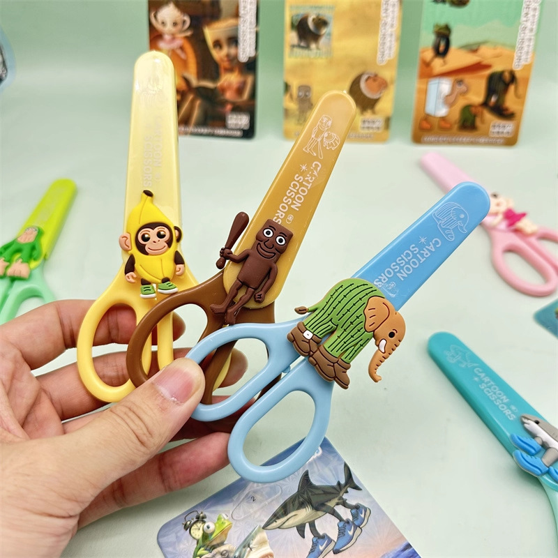 Popular Overseas Shanhaijing Cartoon Kidsren's Safety Stainless Steel Ins Cute Kindergarten Handmade DIY Cross-Border Wholesale