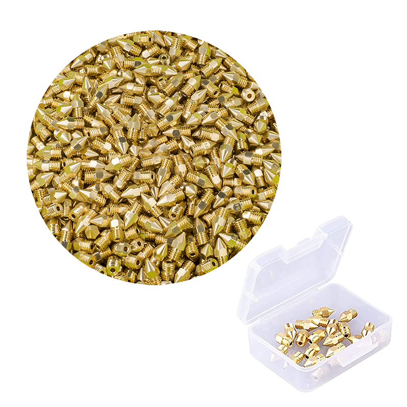 KINGROON 3d printer accessories extruder print head Makerbot mk8 pointed brass nozzle