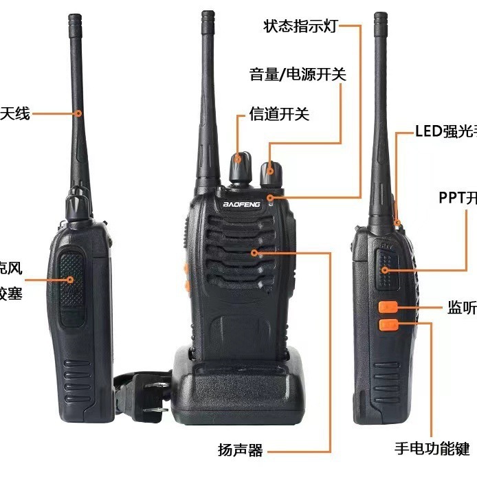 Baofeng BF-888s Walkie-talkie Outdoor High-power Mini Construction Site Civilian Hotel Restaurant Export Manufacturers Wholesale