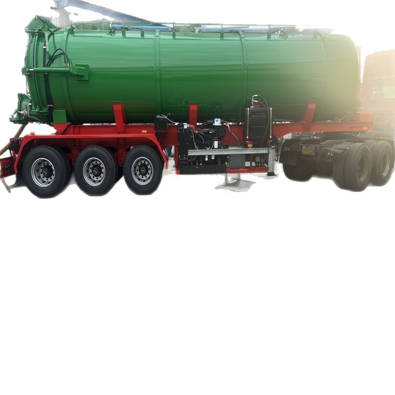 Export 30 Cubic Meters Semi-Trailer Suction Truck, Sewage Suction Truck, General Liquid Transport Truck, Special Vehicle for Transporting Sewage and Wastewater