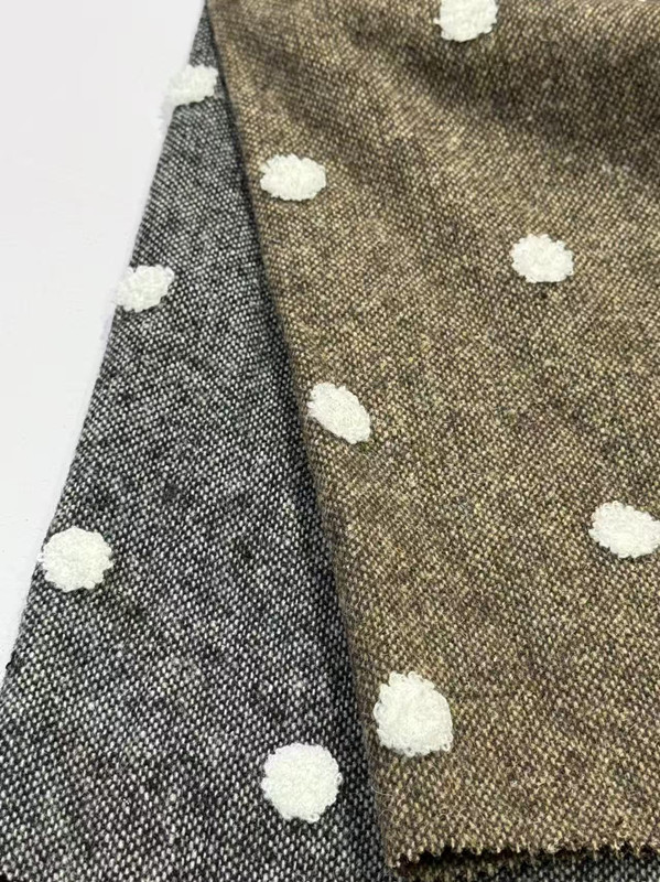 Ткань Шаосин, шершавая ткань, нейлоновая вышитая шершавая ткань с стальным цветком, ткань для осенне-зимней одежды