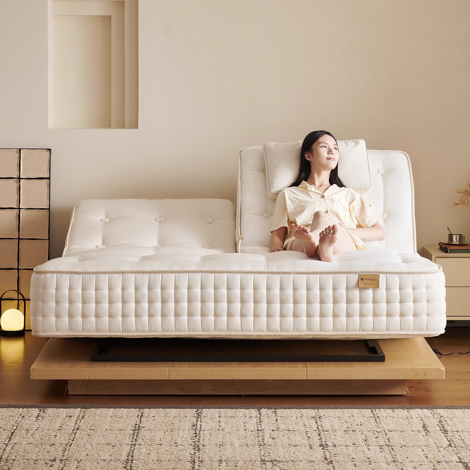 Handmade Fully Automatic Smart Mattress Electric Couple Does Not Disturb Each Other Half Split Massage Dream Alpaca Wool Mattress