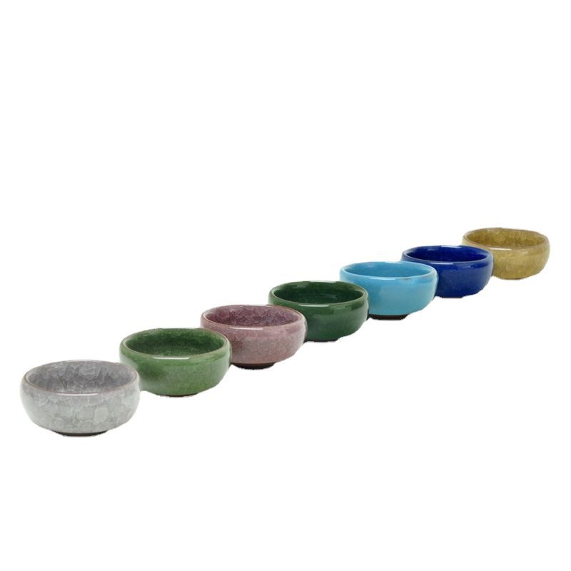 Tea Set, Tea Cup, 7-Color Ice Crack Glaze Cup, Ice Crack Tea Set Set, Kung Fu Cup, Tea Bowl, Ice Crack Tea Cup
