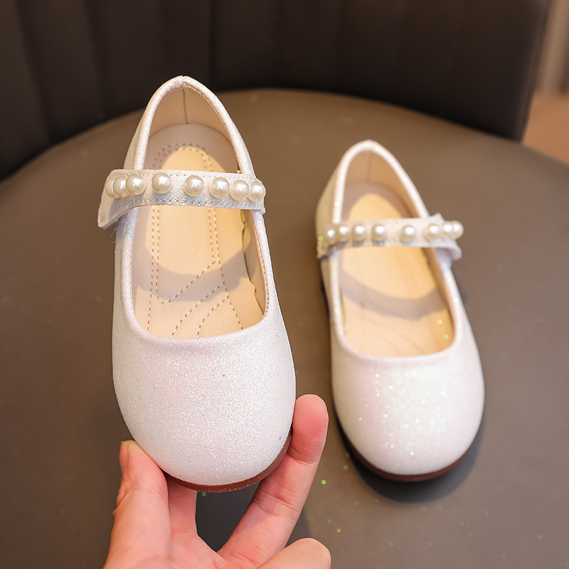 2025 Spring and Autumn Korean Style New Girls' Leather Shoes Foreign Trade Order Princess Single Shoes Children's Velcro Performance Dance Shoes