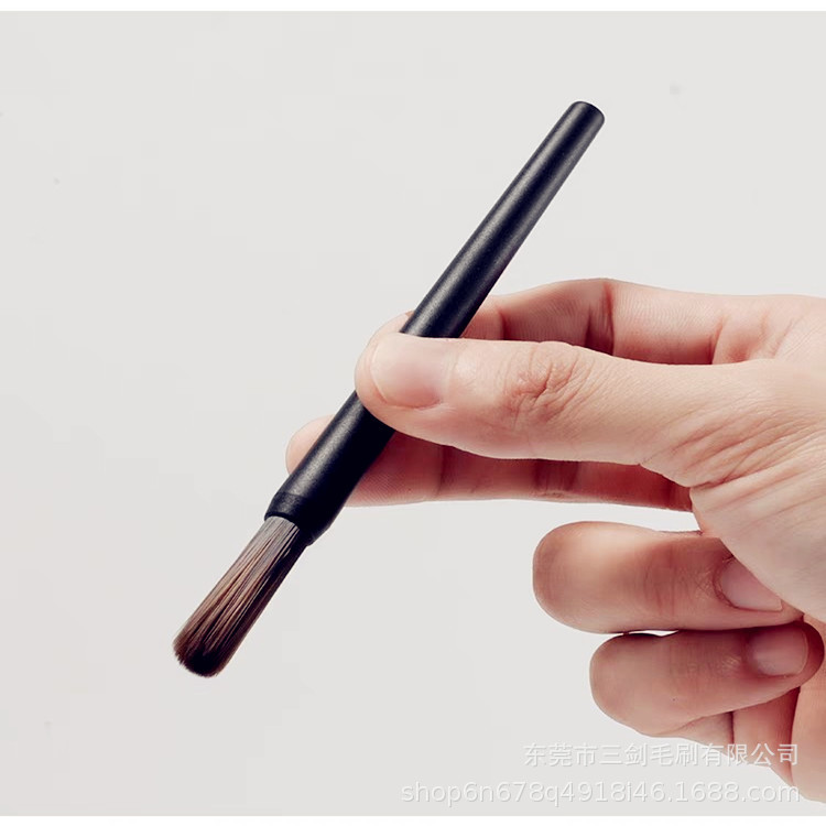 Щетка для чистки кофе, современный дизайн, пластиковая ручка, нейлоновая щетка