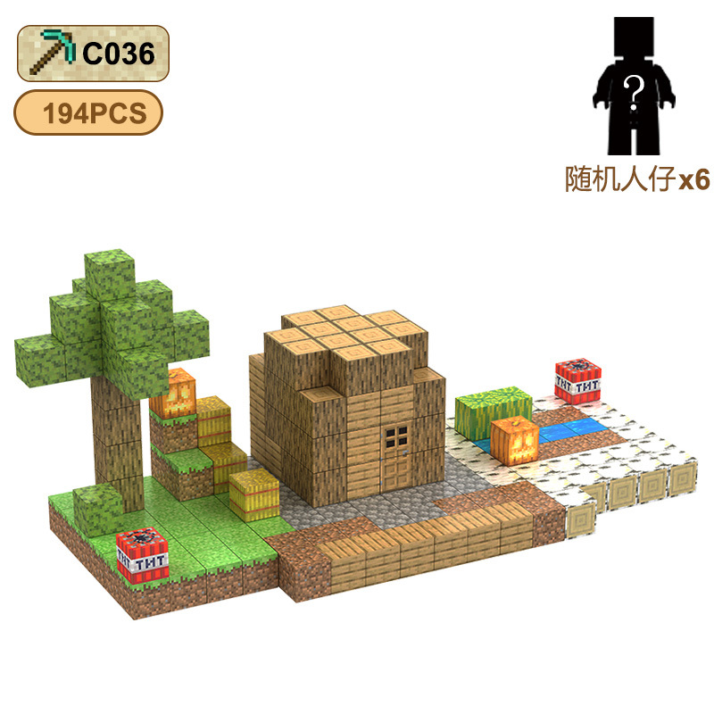 Магнитные строительные блоки C, Minecraft, 2 см, шестисторонние магнитные блоки, образовательные игрушки для детей