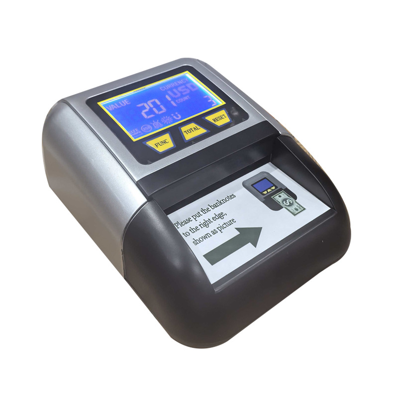 Small Handheld Portable Dollar and Euro Foreign Currency Detector with Built-In Lithium Battery Multi-Country Currency Detector to Detect Authenticity