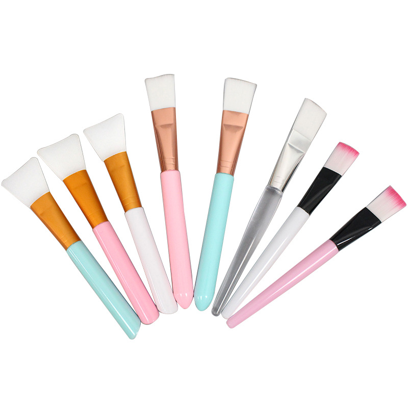 Beauty Silicone Brush Mask Brush Makeup Brush Soft Hair Brush Mud Mask Beauty Makeup Tools Fan-shaped Fruit Acid Brush