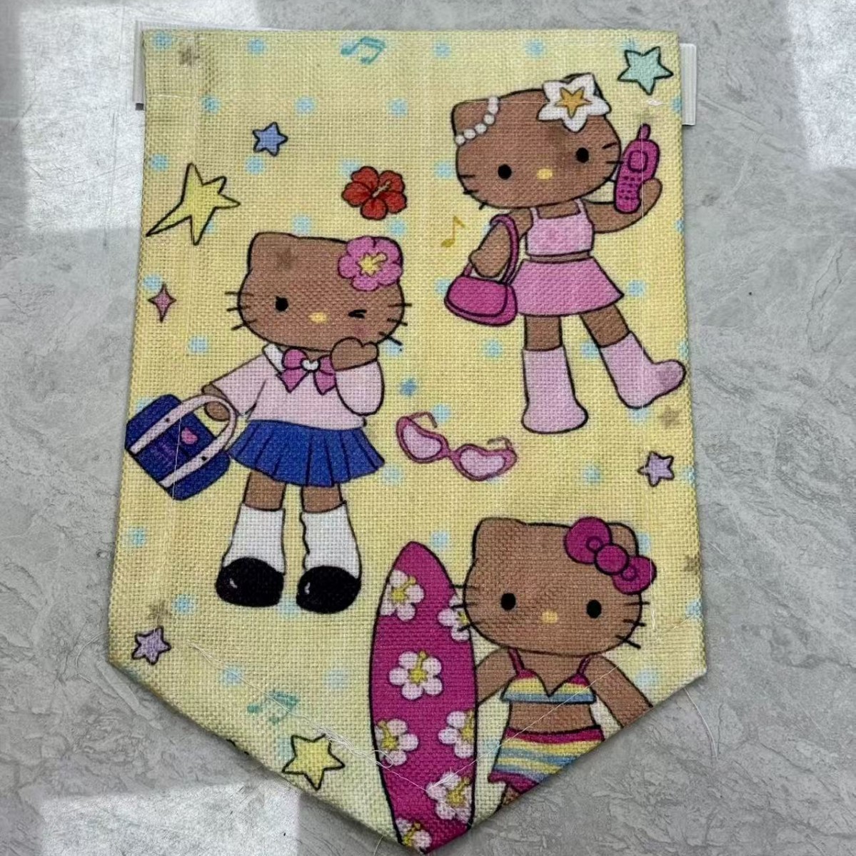 Cute Hello Kitty Bedroom Door Curtain Flag Curtain Girly Hello Kitty Cardboard Partition Room Ins Decoration