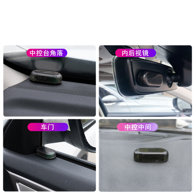 Car Solar Warning Strobe Light Without Wiring Modification Universal Artificial Sensor Led Breathing Simulation Anti-Theft Light